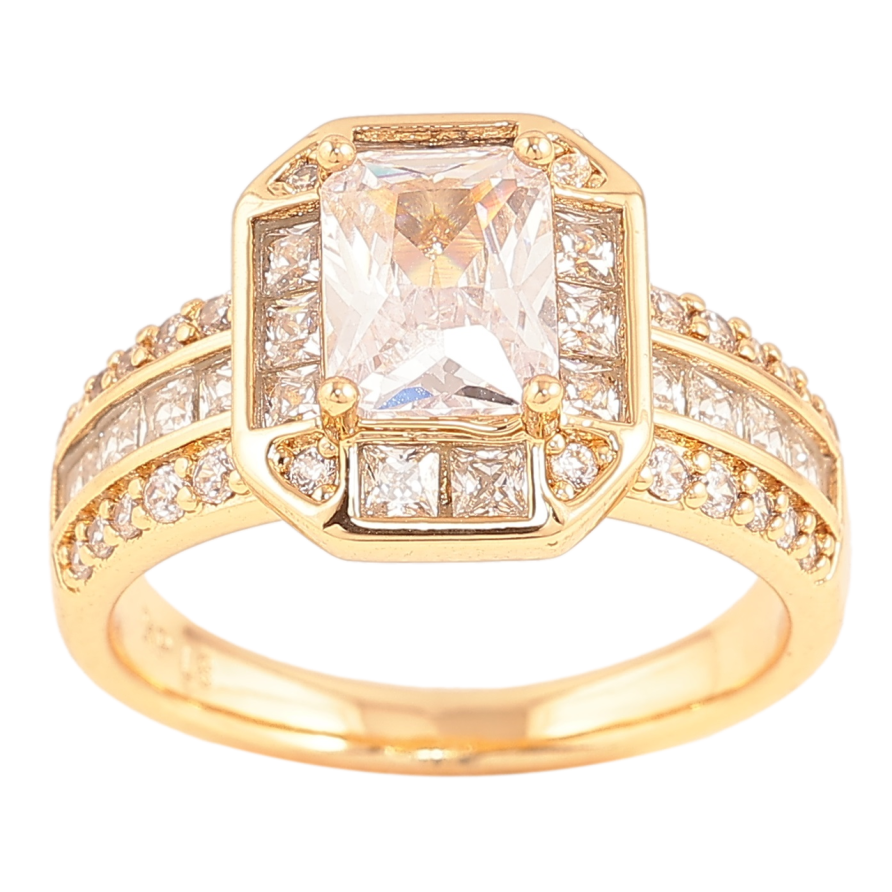 Кольцо Xuping Позолота 18K Инкрустация кристаллами фото №1 Кольцо Xuping Позолота 18K Инкрустация кристаллами фото №1