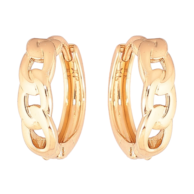 Серьги Xuping Позолота 18K колечки Узор цепочка фото №5 Серьги Xuping Позолота 18K колечки Узор цепочка фото №5