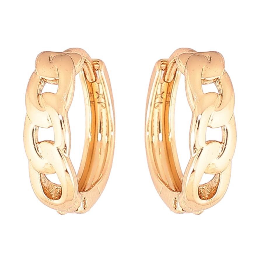 Серьги Xuping Позолота 18K колечки Узор цепочка фото №1 Серьги Xuping Позолота 18K колечки Узор цепочка фото №1