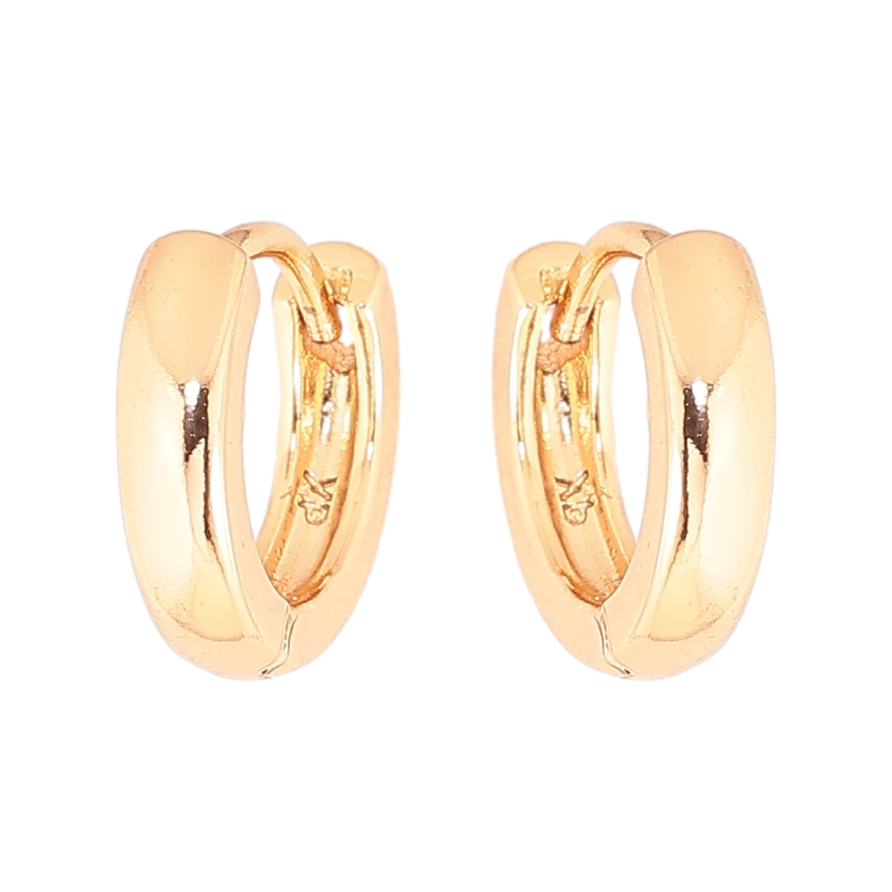 Сережки Xuping Позолота 18K колечка Класика, шир. 3мм ø 14мм фото №1 Сережки Xuping Позолота 18K колечка Класика, шир. 3мм ø 14мм фото №1