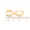 Сережки Xuping Позолота 18K колечка Класика, шир. 3мм ø 14мм фото №2 Сережки Xuping Позолота 18K колечка Класика, шир. 3мм ø 14мм фото №2