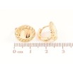 Серьги Xuping Позолота 18K колечки Овалы с узором цепочка фото №2