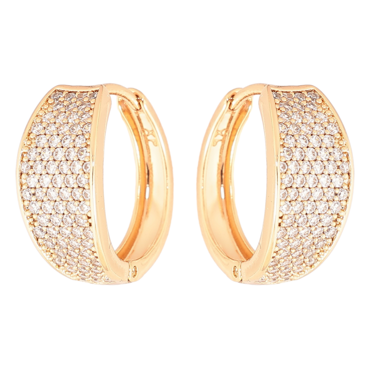 Серьги Xuping Позолота 18K колечки Инкрустация кристаллами фото №8 Серьги Xuping Позолота 18K колечки Инкрустация кристаллами фото №8