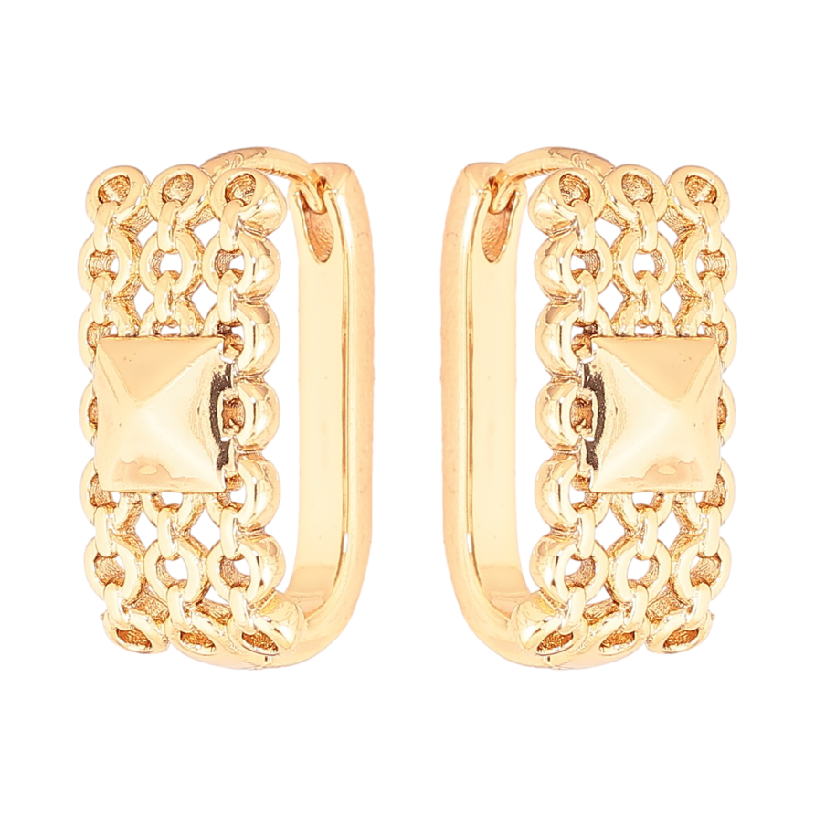 Серьги Xuping Позолота 18K колечки Декоративный узор фото №1