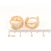 Серьги Xuping Позолота 18K колечки Узор с кристаллами фото №2