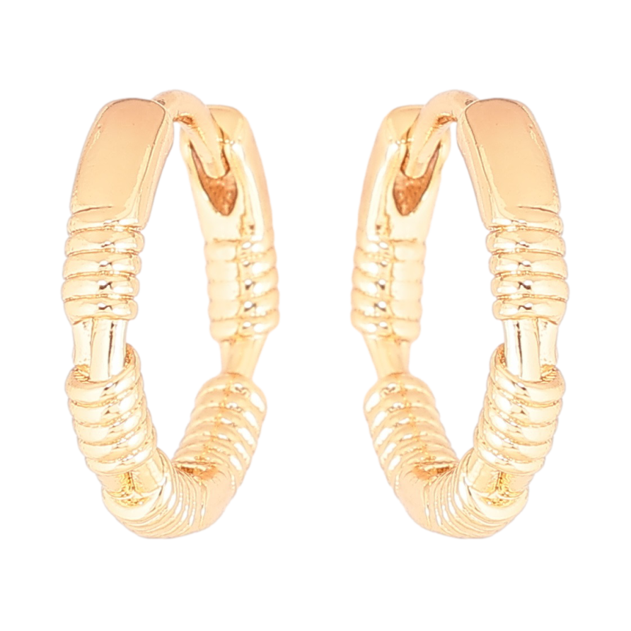 Серьги Xuping Позолота 18K колечки Декоративный узор фото №1 Серьги Xuping Позолота 18K колечки Декоративный узор фото №1