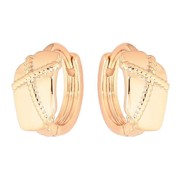 Серьги Xuping Позолота 18K колечки Декоративный узор фото №2 Серьги Xuping Позолота 18K колечки Декоративный узор фото №2