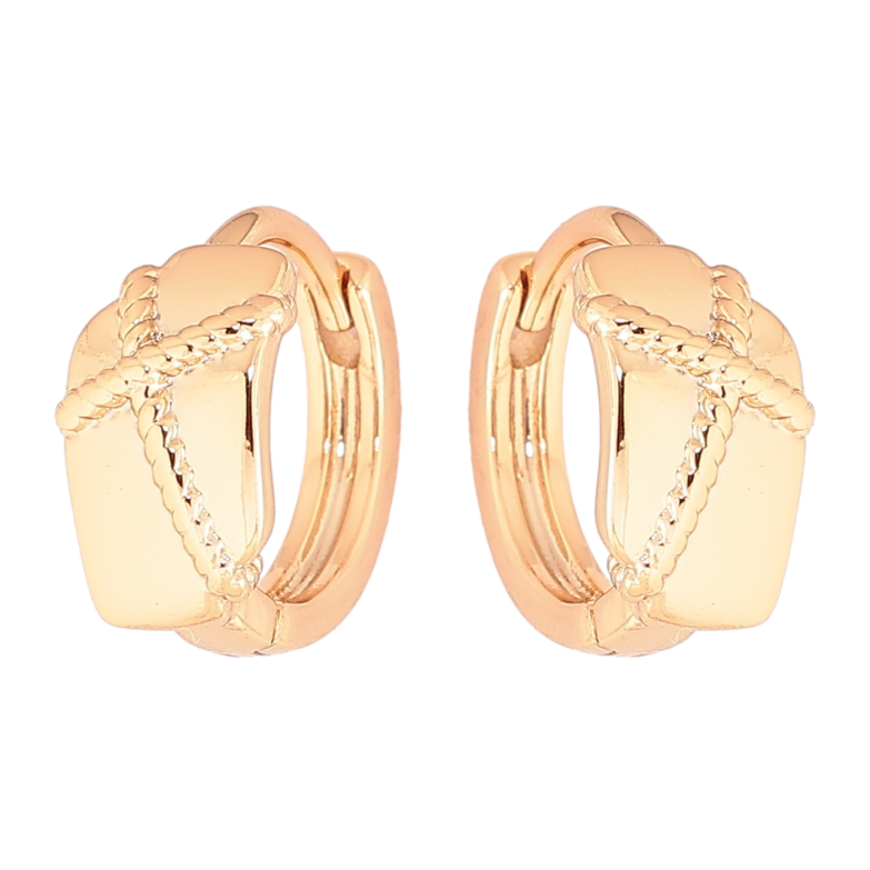 Сережки Xuping Позолота 18K колечка «Декоративний візерунок» фото №6 Сережки Xuping Позолота 18K колечка «Декоративний візерунок» фото №6