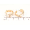 Серьги Xuping Позолота 18K колечки Инкрустация кристаллами фото №2 Серьги Xuping Позолота 18K колечки Инкрустация кристаллами фото №2