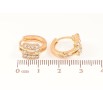 Серьги Xuping Позолота 18K колечки Квадраты с кристаллами фото №2 Серьги Xuping Позолота 18K колечки Квадраты с кристаллами фото №2