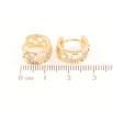 Серьги Xuping Позолота 18K колечки Узор с кристаллами фото №2