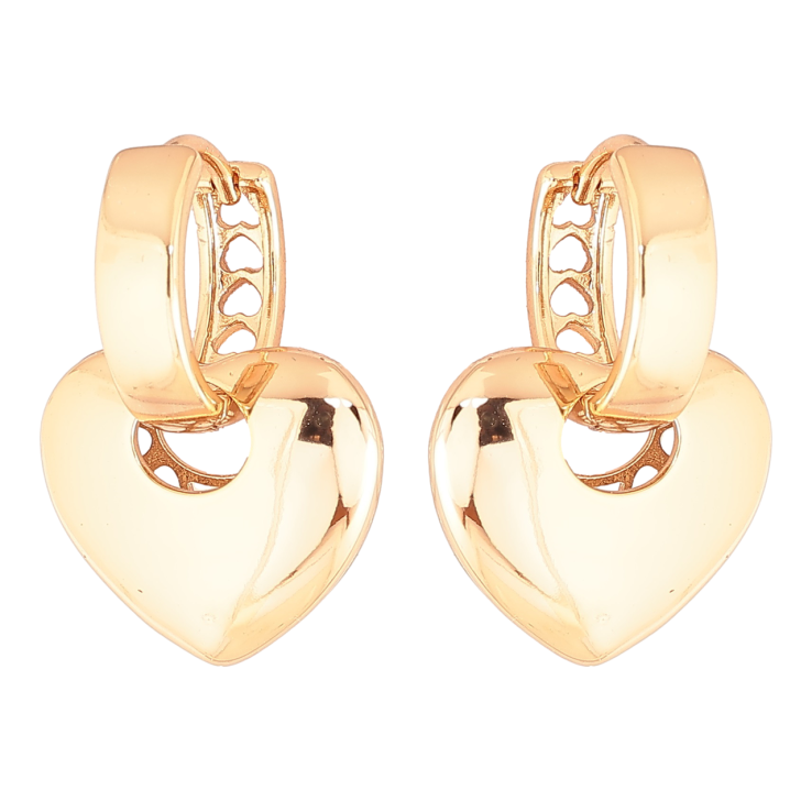 Серьги Xuping Позолота 18K подвески на колечках Сердечки 2 в 1 фото №21 Серьги Xuping Позолота 18K подвески на колечках Сердечки 2 в 1 фото №21