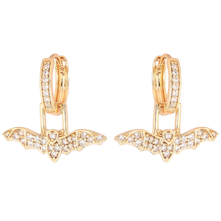 Серьги Xuping Позолота 18K подвески на колечках Летучие мыши 2 в 1 фото №23 Серьги Xuping Позолота 18K подвески на колечках Летучие мыши 2 в 1 фото №23