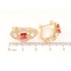 Серьги Xuping Позолота 18K английский замок Декоративный узор с красными кристаллами и инкрустацией фото №2 Серьги Xuping Позолота 18K английский замок Декоративный узор с красными кристаллами и инкрустацией фото №2