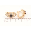 Сережки Xuping Позолота 18K англійський замок «Декоративний візерунок з чорними кристалами та інкрустацією» фото №2 Сережки Xuping Позолота 18K англійський замок «Декоративний візерунок з чорними кристалами та інкрустацією» фото №2