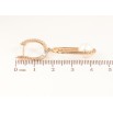 Серьги Xuping Позолота 18K английский замок Овальные подвески с кристаллами и жемчужинами фото №2 Серьги Xuping Позолота 18K английский замок Овальные подвески с кристаллами и жемчужинами фото №2