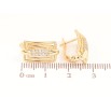 Сережки Xuping Позолота 18K англійський замок «Візерунок з кристалами» фото №2 Сережки Xuping Позолота 18K англійський замок «Візерунок з кристалами» фото №2