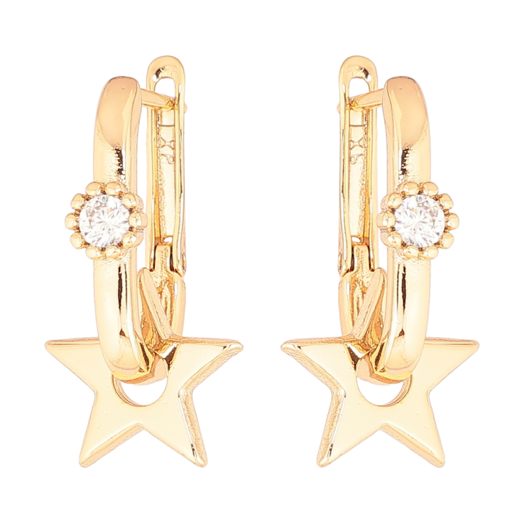 Серьги Xuping Позолота 18K английский замок Звезды 2 в 1 фото №24 Серьги Xuping Позолота 18K английский замок Звезды 2 в 1 фото №24