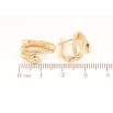 Сережки Xuping Позолота 18K англійський замок «Змії з синіми кристалами» фото №2