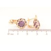 Серьги Xuping Позолота 18K английский замок Сиреневые кристаллы в декоративной оправе фото №2 Серьги Xuping Позолота 18K английский замок Сиреневые кристаллы в декоративной оправе фото №2