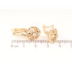 Сережки Xuping Позолота 18K англійський замок «Квіточки з кристалами» фото №2