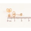 Сережки Xuping M&L Колір 18K пусети «Пісочні кристали в 4-х крапановій оправі» ø 3мм фото №2 Сережки Xuping M&L Колір 18K пусети «Пісочні кристали в 4-х крапановій оправі» ø 3мм фото №2