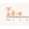 Серьги Xuping M&L Цвет 18K пусеты Розовые кристаллы в 4-х крапановой оправе ø 4мм фото №2 Серьги Xuping M&L Цвет 18K пусеты Розовые кристаллы в 4-х крапановой оправе ø 4мм фото №2