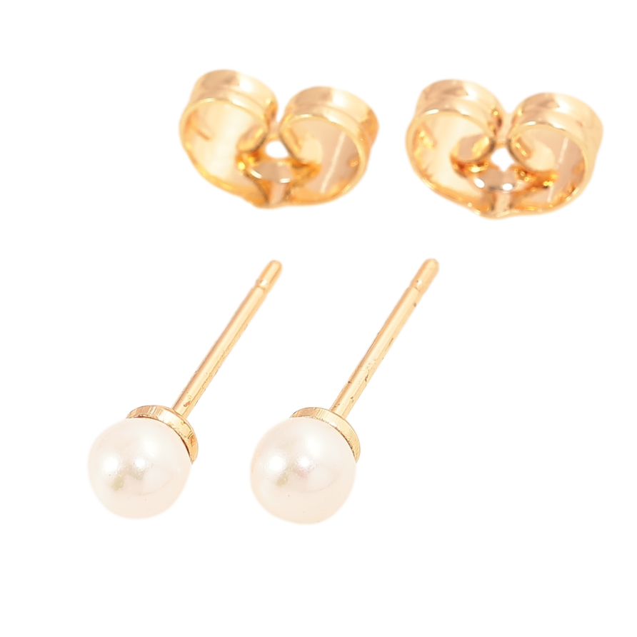 Серьги Xuping M&L Цвет 18K пусеты Жемчужины ø 4мм фото №1 Серьги Xuping M&L Цвет 18K пусеты Жемчужины ø 4мм фото №1
