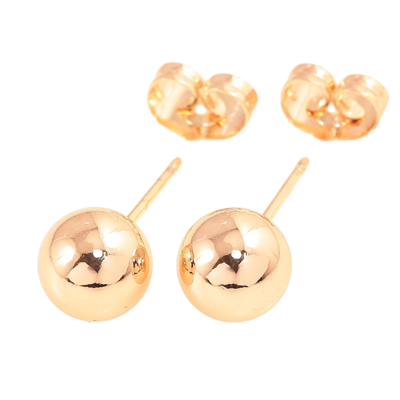 Сережки Xuping M&L Колір 18K пусети «Кульки» ø 8мм фото №6 Сережки Xuping M&L Колір 18K пусети «Кульки» ø 8мм фото №6