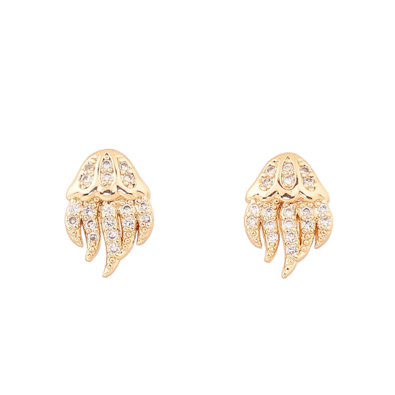 Сережки Xuping M&L Колір 18K пусети «Медузи» фото №4 Сережки Xuping M&L Колір 18K пусети «Медузи» фото №4