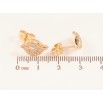Сережки Xuping M&L Колір 18K пусети «Декоративний візерунок з кристалами» фото №2 Сережки Xuping M&L Колір 18K пусети «Декоративний візерунок з кристалами» фото №2