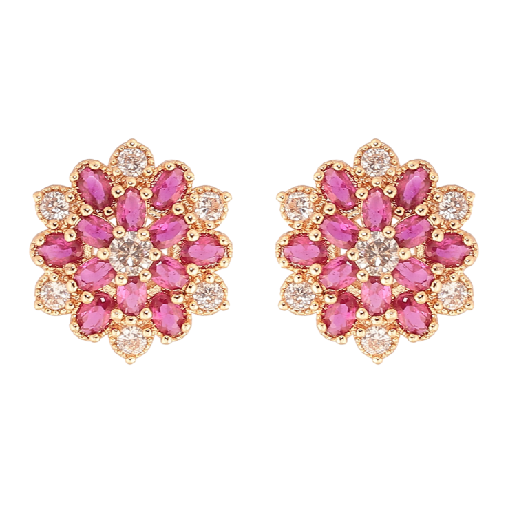 Сережки Xuping M&L Колір 18K пусети «Квіточки з біло-рожевих кристалів» фото №24 Сережки Xuping M&L Колір 18K пусети «Квіточки з біло-рожевих кристалів» фото №24