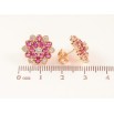 Сережки Xuping M&L Колір 18K пусети «Квіточки з біло-рожевих кристалів» фото №2 Сережки Xuping M&L Колір 18K пусети «Квіточки з біло-рожевих кристалів» фото №2