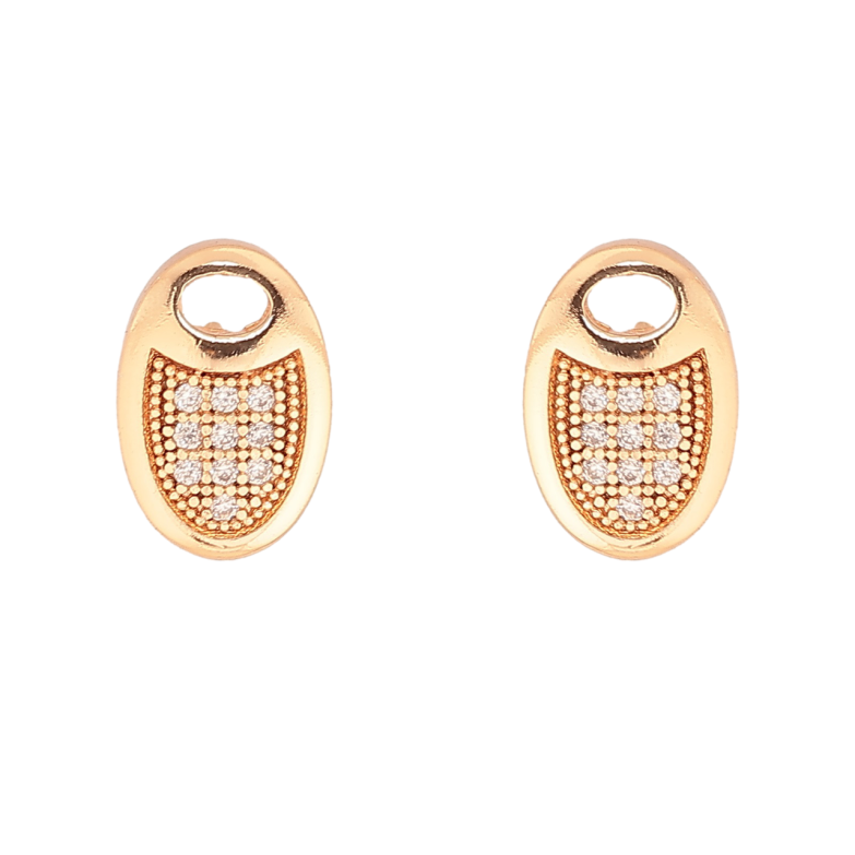 Серьги Xuping M&L Цвет 18K пусеты Декоративные овалы с кристаллами фото №2 Серьги Xuping M&L Цвет 18K пусеты Декоративные овалы с кристаллами фото №2