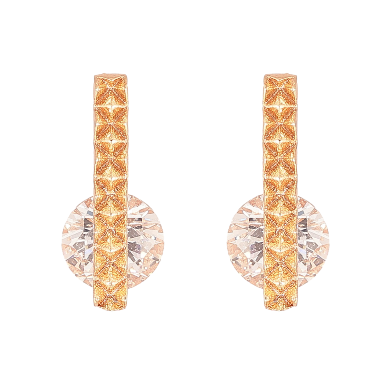 Сережки Xuping M&L Колір 18K пусети «Декоративний візерунок з кристалами» фото №8 Сережки Xuping M&L Колір 18K пусети «Декоративний візерунок з кристалами» фото №8