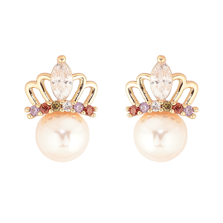 Сережки Xuping M&L Колір 18K пусети «Корона з перлиною» фото №23 Сережки Xuping M&L Колір 18K пусети «Корона з перлиною» фото №23