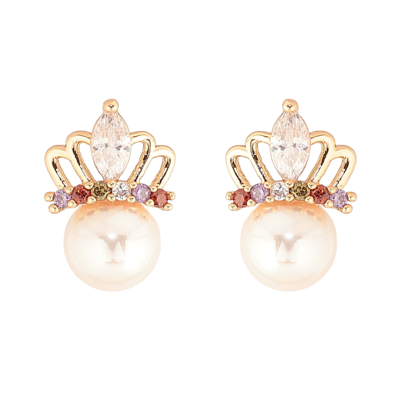 Сережки Xuping M&L Колір 18K пусети «Корона з перлиною» фото №10 Сережки Xuping M&L Колір 18K пусети «Корона з перлиною» фото №10