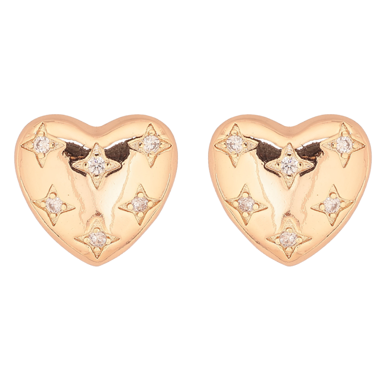 Сережки Xuping M&L Колір 18K пусети «Сердечка з кристалами» фото №20