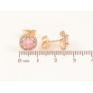 Серьги Xuping M&L Цвет 18K пусеты Розовые кристаллы в обрамлении фото №2 Серьги Xuping M&L Цвет 18K пусеты Розовые кристаллы в обрамлении фото №2