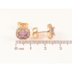 Сережки Xuping M&L Колір 18K пусети «Бузкові кристаллы в обрамлении» фото №2 Сережки Xuping M&L Колір 18K пусети «Бузкові кристаллы в обрамлении» фото №2
