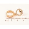 Серьги Xuping M&L Цвет 18K подвески на колечках Кристальные колечки с глазами фото №2