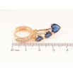 Серьги Xuping M&L Цвет 18K подвески на колечках Синие кристальные сердечки фото №2