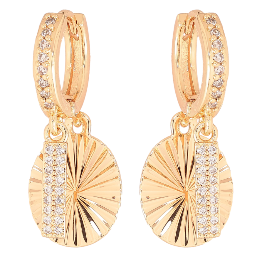 Серьги Xuping M&L Цвет 18K подвески на колечках Декоративные подвески с кристаллами фото №1