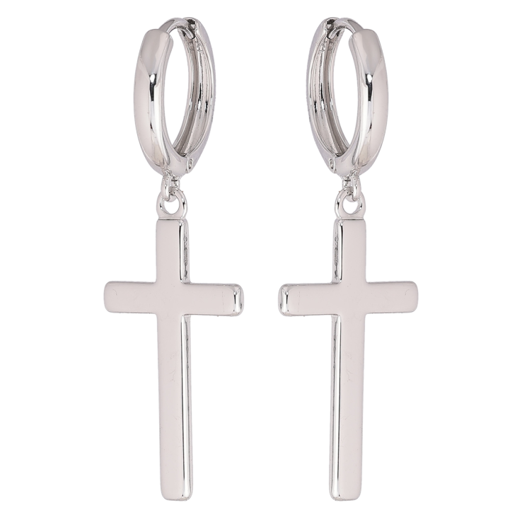 Сережки Xuping M&L Колір Родій підвіски на колечках «Хрестики» фото №24 Сережки Xuping M&L Колір Родій підвіски на колечках «Хрестики» фото №24