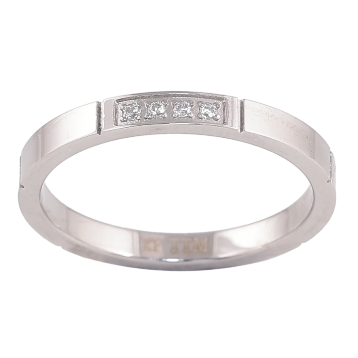 Каблучка Xuping TTM Stainless Steel Колір Родій Доріжка кристалів, шир. 2.5мм фото №16