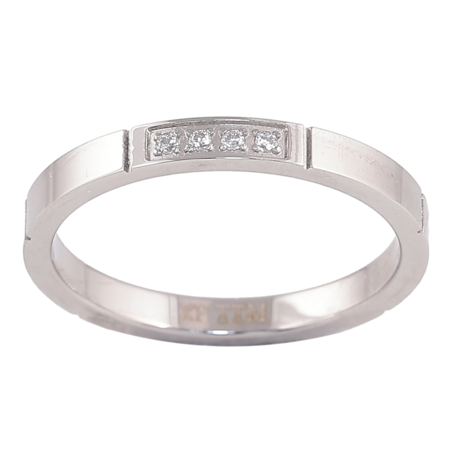 Каблучка Xuping TTM Stainless Steel Колір Родій Доріжка кристалів, шир. 2.5мм фото №1 Каблучка Xuping TTM Stainless Steel Колір Родій Доріжка кристалів, шир. 2.5мм фото №1