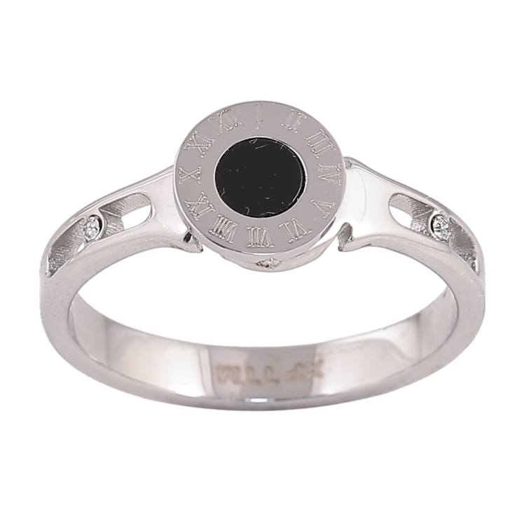 Кольцо Xuping TTM Stainless Steel Цвет Родий Циферблат с черной вставкой фото №19 Кольцо Xuping TTM Stainless Steel Цвет Родий Циферблат с черной вставкой фото №19
