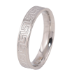 Каблучка Xuping TTM Stainless Steel Колір Родій Грецький візерунок, шир. 4мм фото №2 Каблучка Xuping TTM Stainless Steel Колір Родій Грецький візерунок, шир. 4мм фото №2