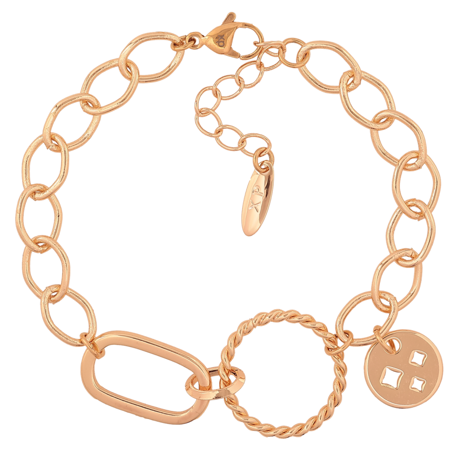 Браслет Xuping M&L Цвет 18K Цепочка с вставками и подвеской» длинна с доп.цепочкой 18-21.5см х 8-20мм фото №1 Браслет Xuping M&L Цвет 18K Цепочка с вставками и подвеской» длинна с доп.цепочкой 18-21.5см х 8-20мм фото №1