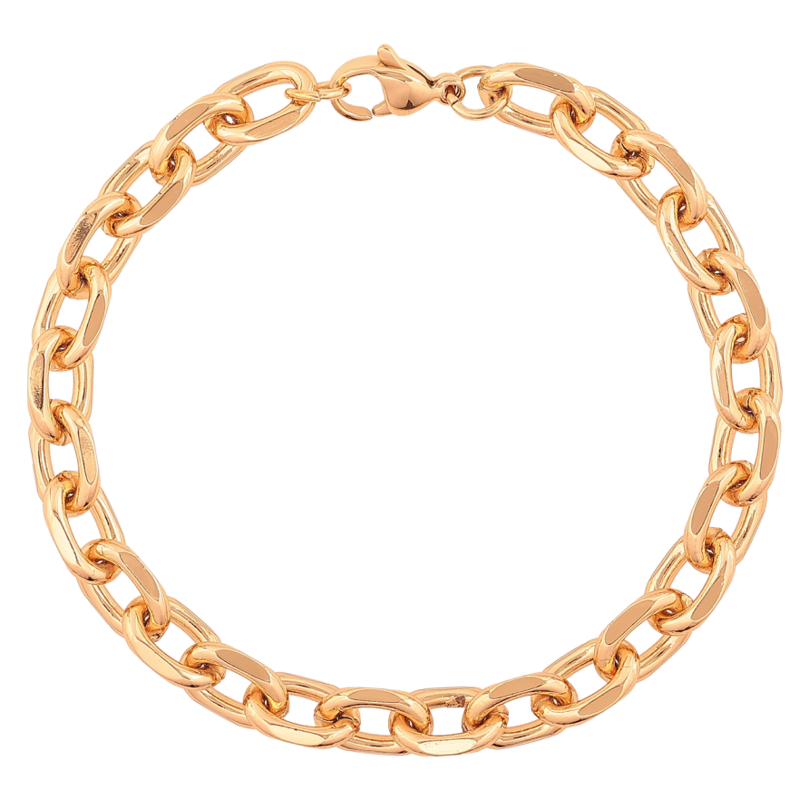 Браслет Xuping Позолота 18K Цепочка Якорная размер 19см х 7мм фото №1 Браслет Xuping Позолота 18K Цепочка Якорная размер 19см х 7мм фото №1